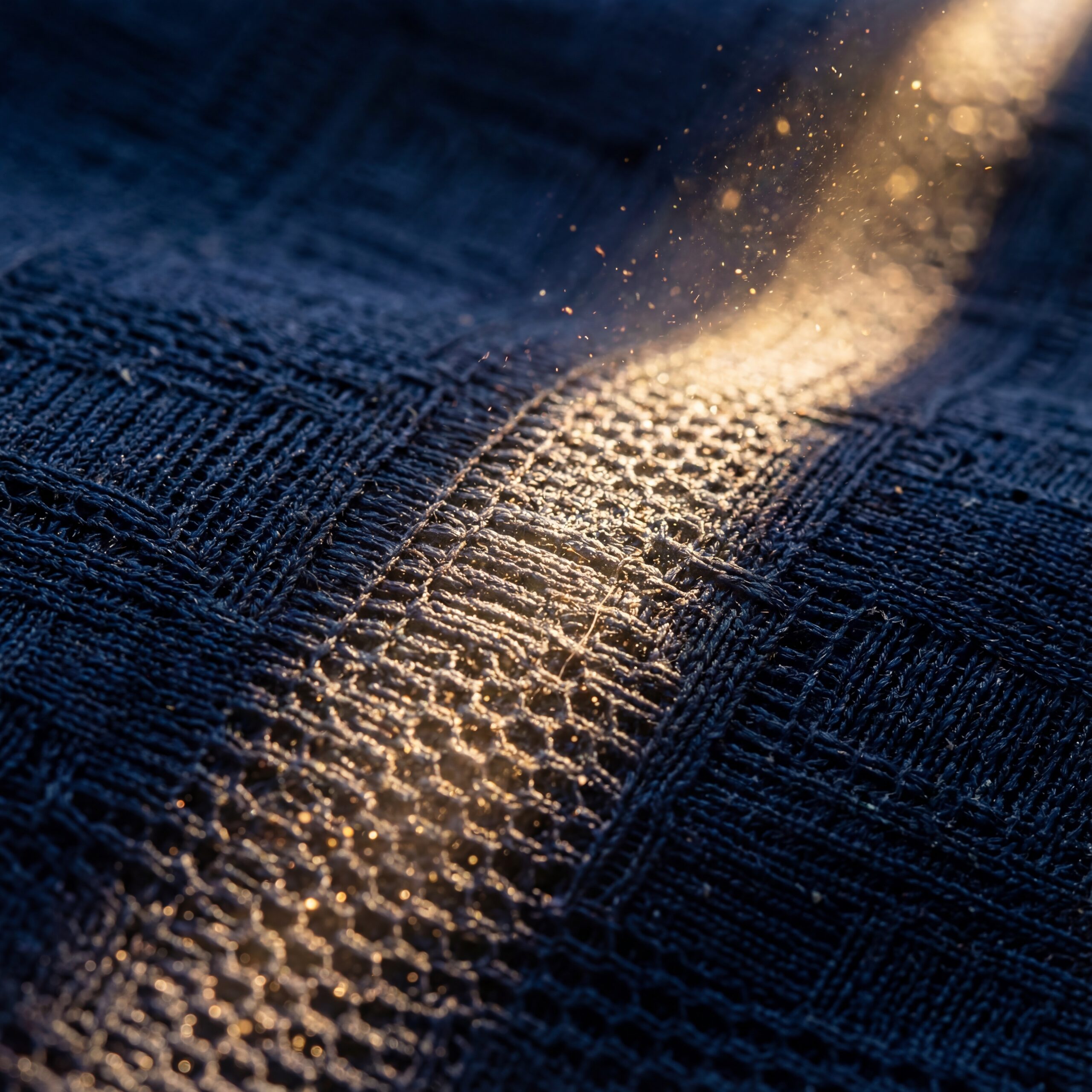 Smoke and gold blueprint geometry