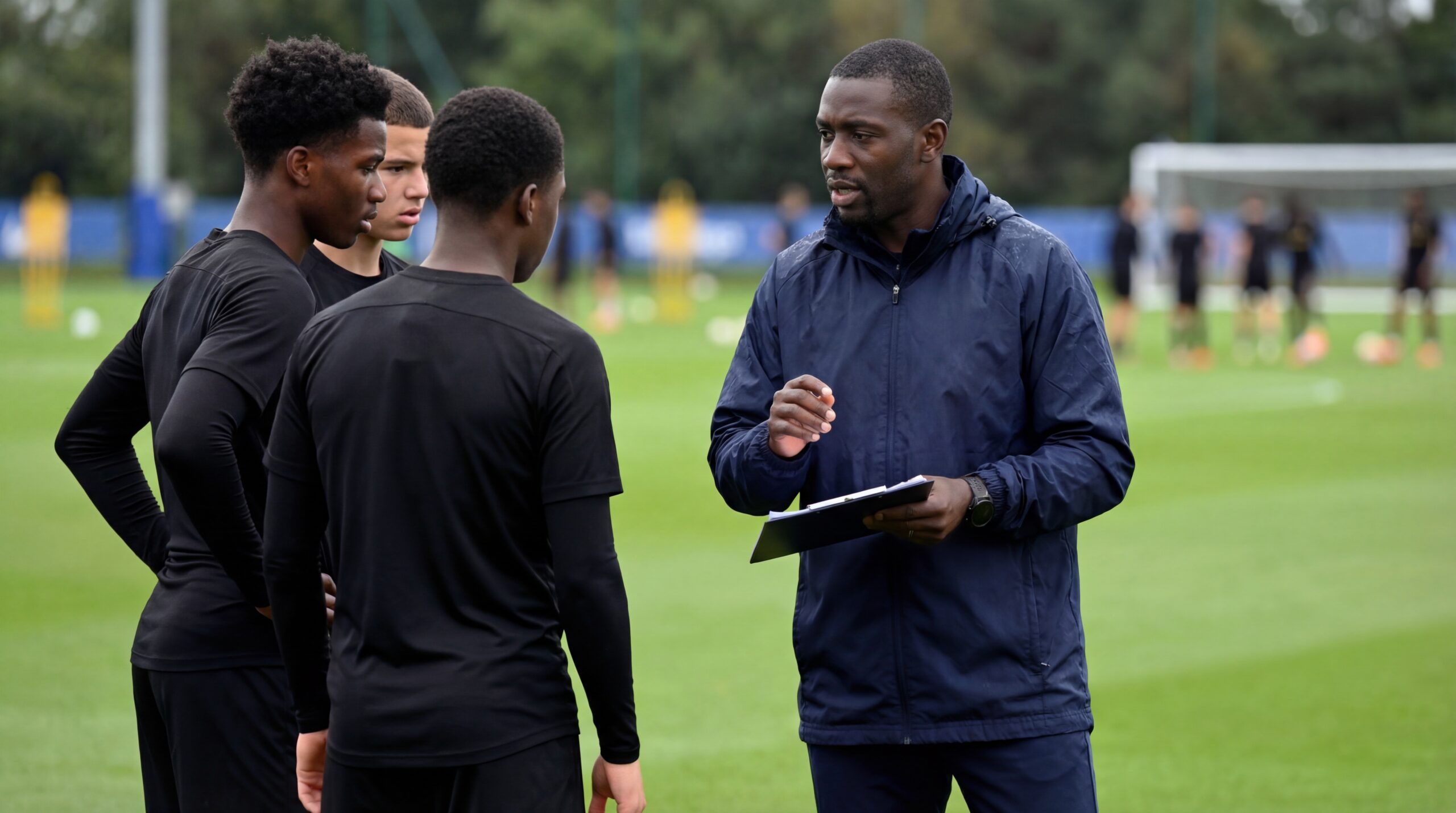 Coach briefing players